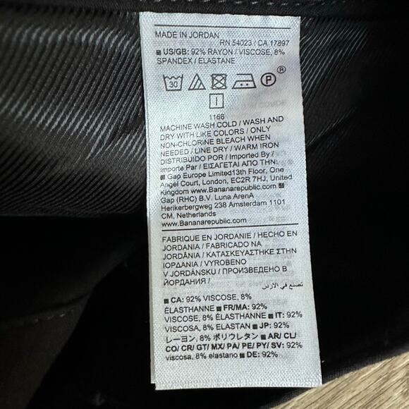 Banana Republic High Rise Modern Straight Refined Pant Black 14 - Picture 7 of 11